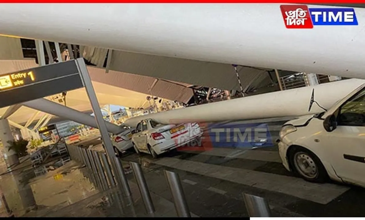 Roof Collapse at Delhi Airport Terminal-1 Amid Heavy Rain; Six Injured