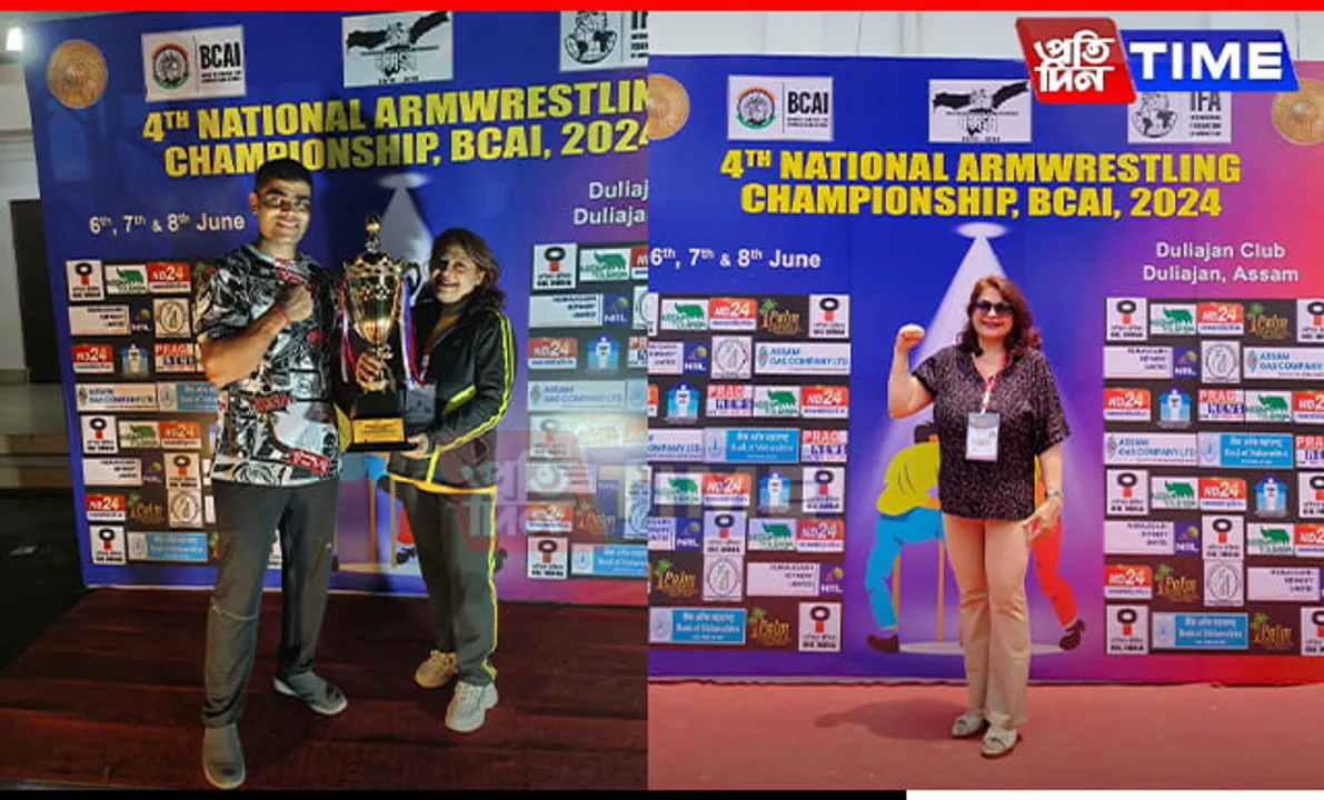 Assam's Kosturi Sharmah Clinches Double Gold at National Arm Wrestling Championship