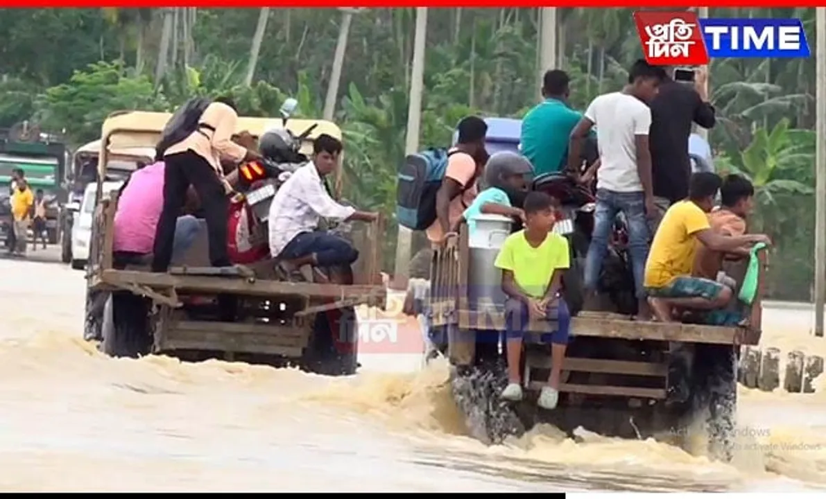 Tension Flares in Assam's Golaghat Over Flood Relief Dispute