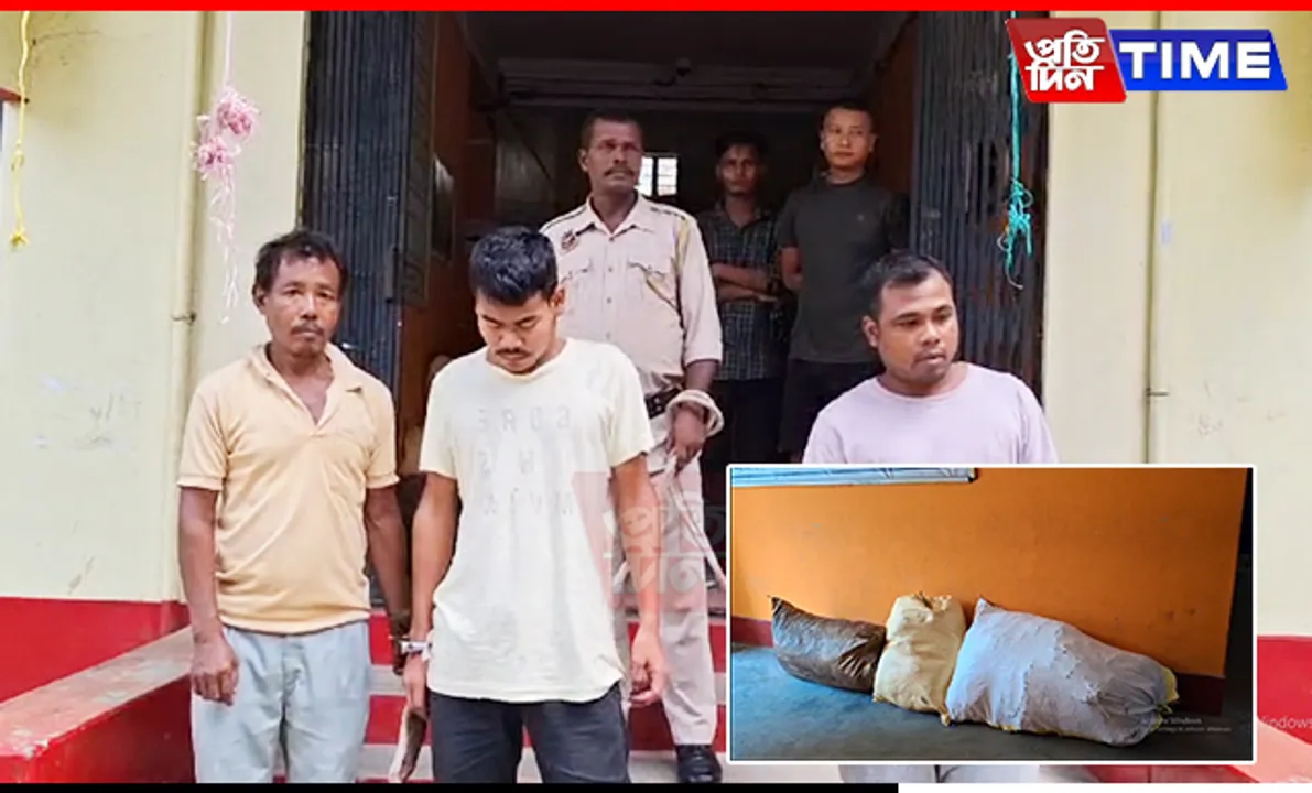 Assam: Trio Nabbed with 28 Kilos of Ganja in Palashbari