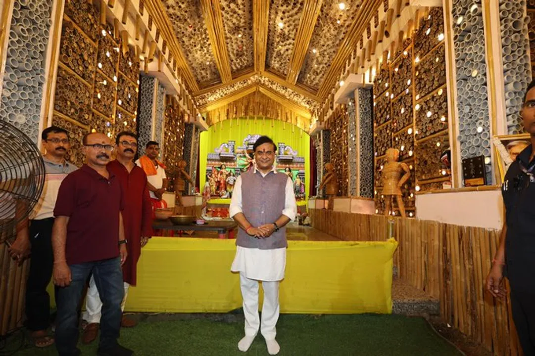 CM Sarma Offers Prayers in Guwahati Puja Mandaps on Vijayadashami