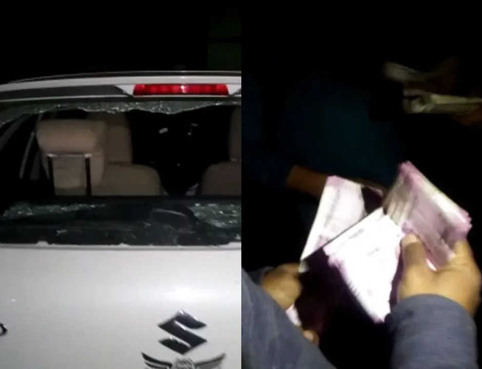 Congress leader caught with several lakhs in his car