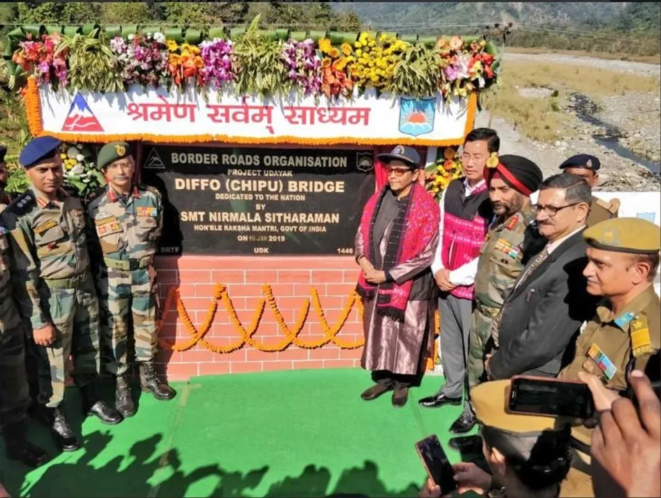 Sitharaman inaugurates strategic bridge in Arunachal Pradesh