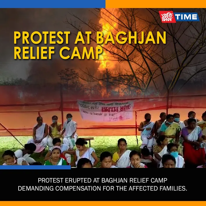 Locals at Baghjan Stage Sit-In-Demonstration