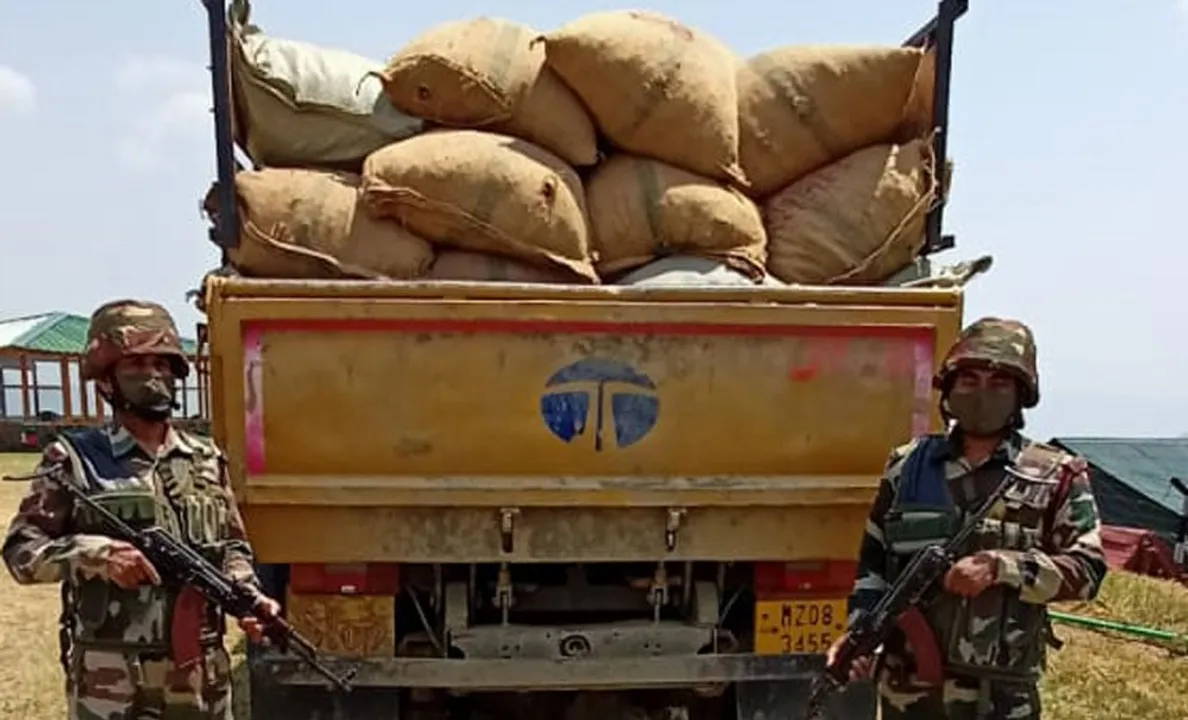 Mizoram: Assam Rifles Seize Illegal Areca Nuts Worth ₹24.96 Lakh