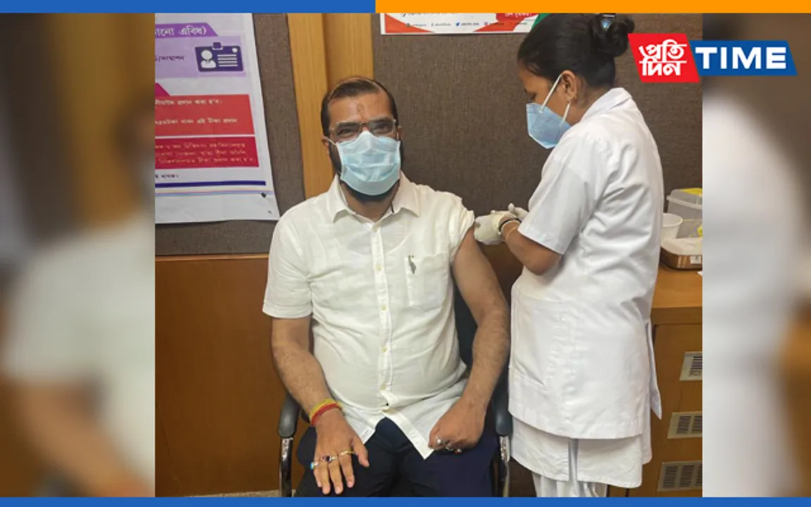 Samujjal Bhattacharya Receives First Dose Of COVID Vaccine