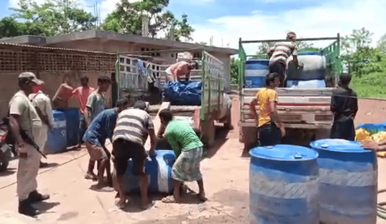 Large Quantity of Illegal Oil Seized in Bokakhat