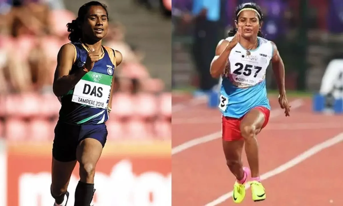 Hima Das, Dutee Chand Set New National Record In Indian Grand Prix 4