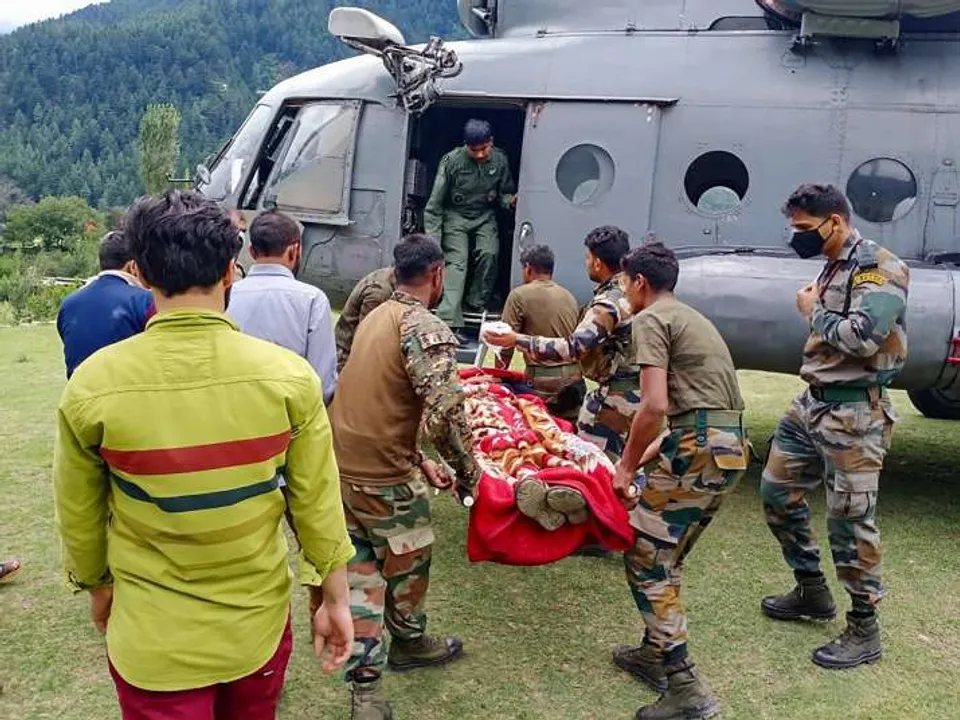 jammu & Kashmir cloudburst: IAF Rescues 74 Stranded Personnel