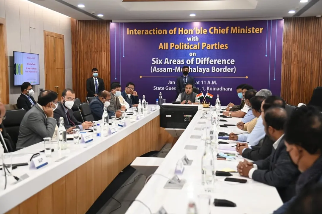 CM Sarma Holds Meeting With All Parties On Assam – Meghalaya Border Issue