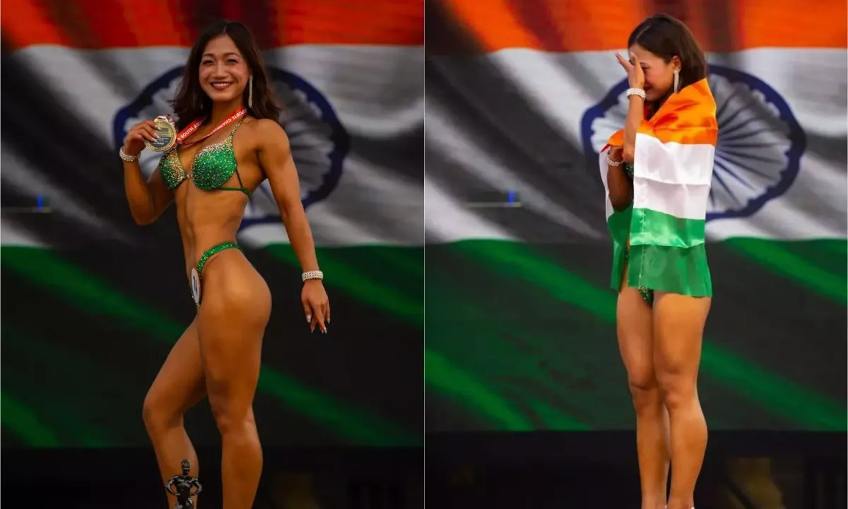 Hillang Yajik wins gold in South Asian Physique Sports Championship