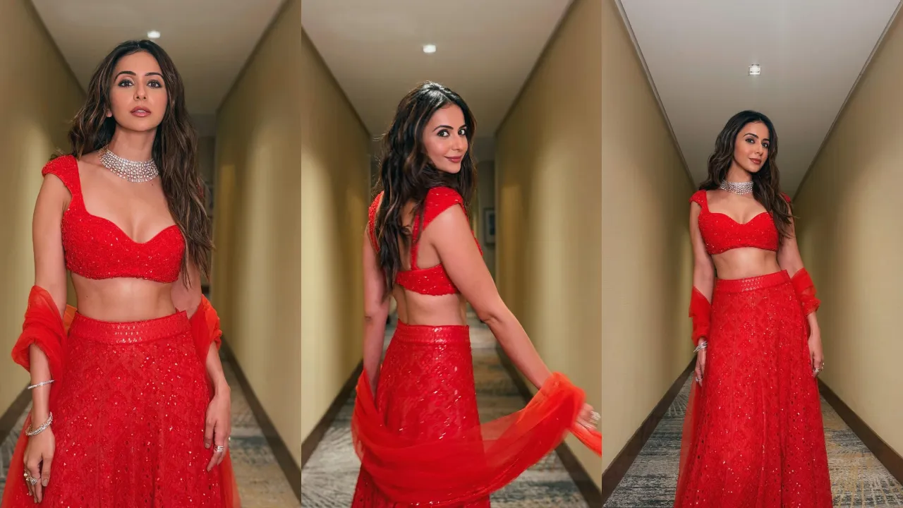 rakul in red 