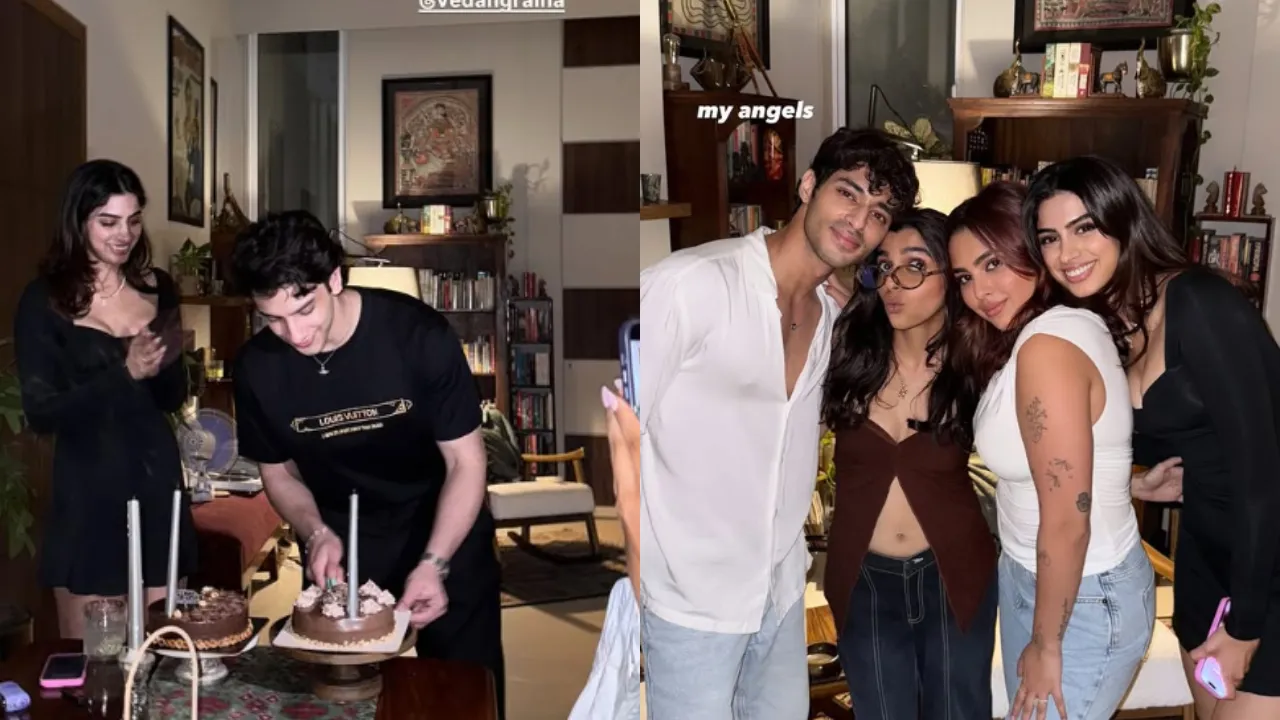khushi at vedang birthday celebrations 