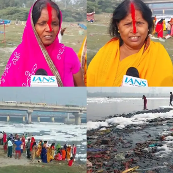 Toxic foam on Yamuna raises concerns as Chhath Puja begins in Delhi