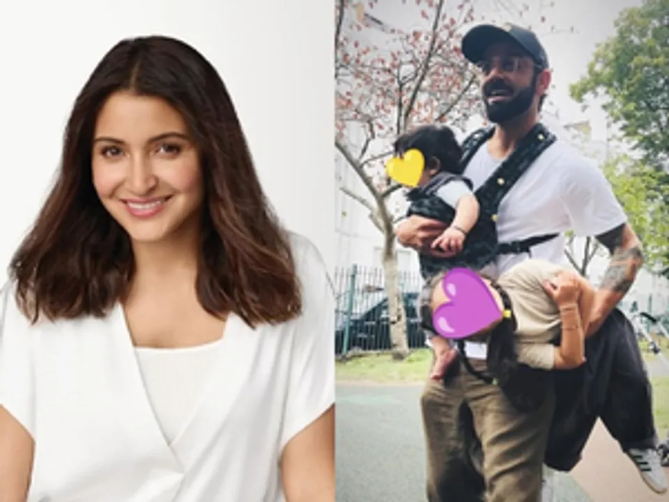  After India’s Test series loss, Anushka shares pics of Virat and kids