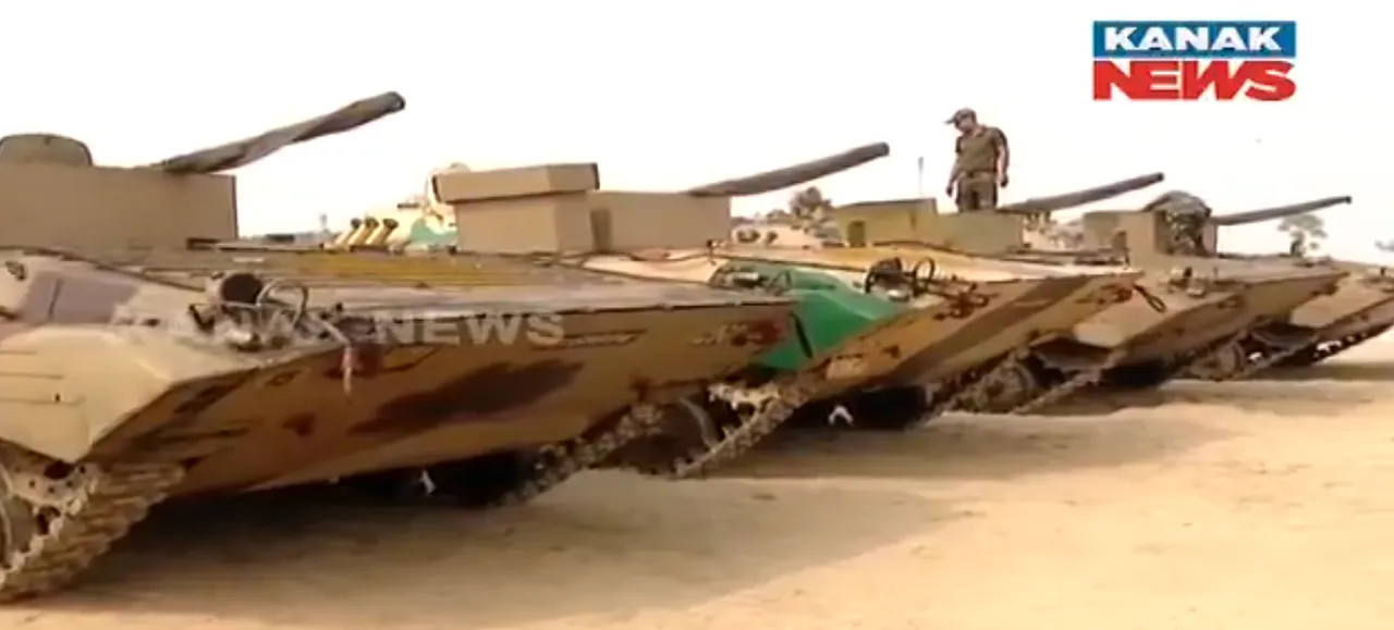  Odisha’s Puri beach resembles battlefield as tanks roll in ahead of Navy Day