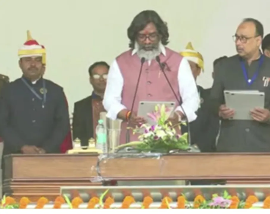  Hemant Soren sworn in as Jharkhand's 14th CM, top INDIA Bloc leaders attend