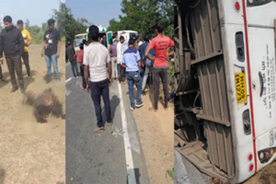  11 killed as bus flips trying to avoid hitting biker in Maharashtra's Gondia