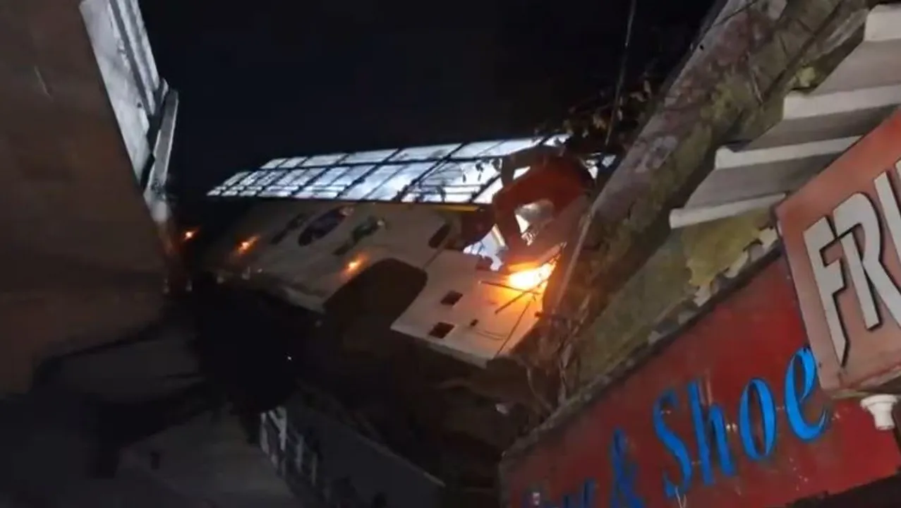  LAccMI bus hangs from bridge after hitting parapet in Odisha's Balasore