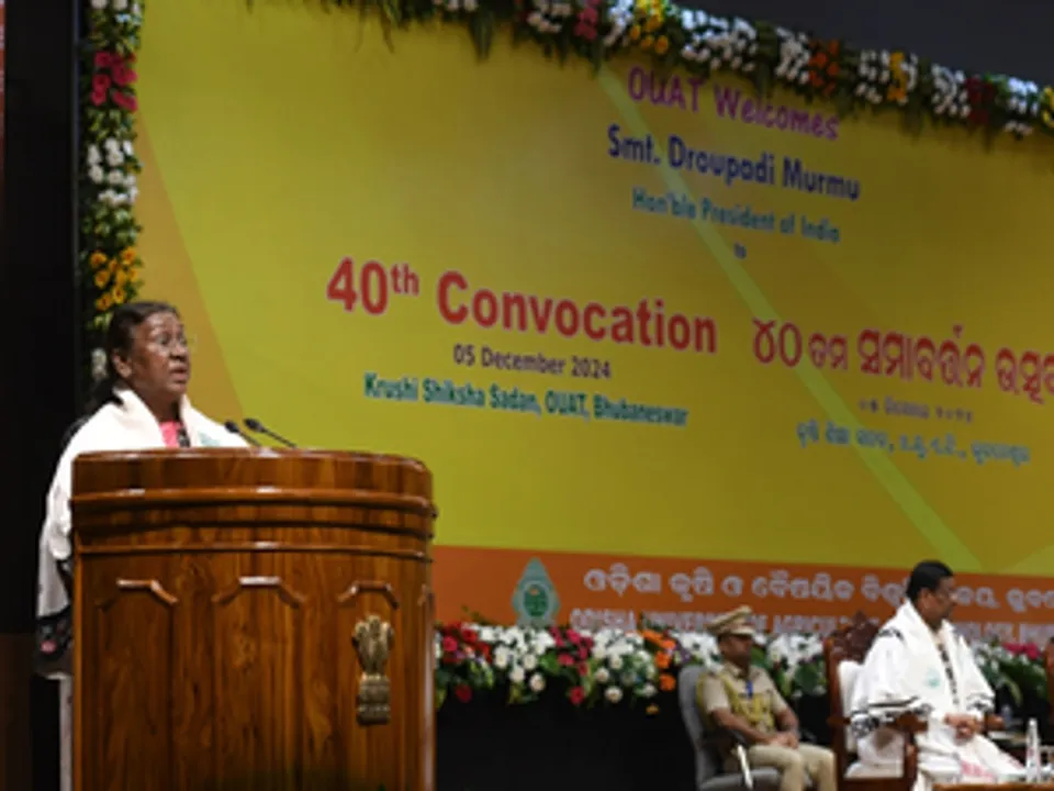  OUAT convocation: President Murmu emphasises on adoption of natural farming methods