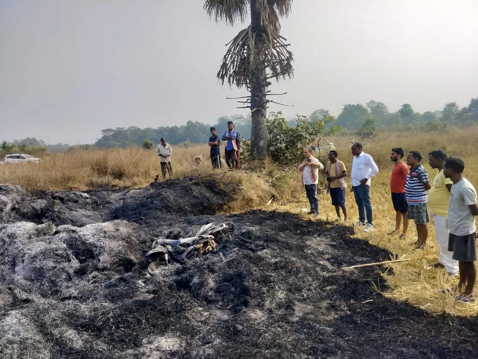  Odisha: Youth’s charred body found from haystack; murder suspected