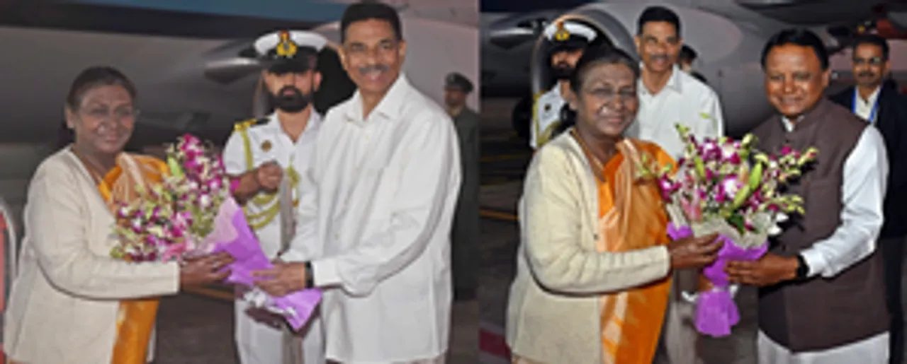  President Murmu arrives in Bhubaneswar to attend 18th Pravasi Bharatiya Divas