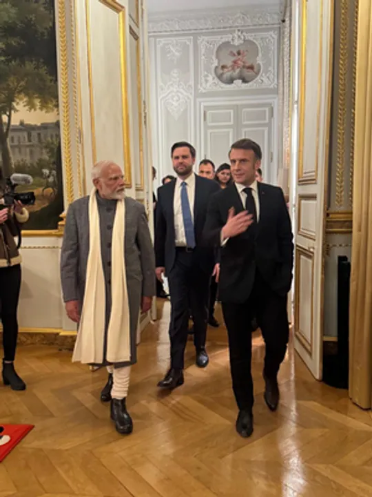  Macron's Paris soiree brings together PM Modi, US V-P Vance