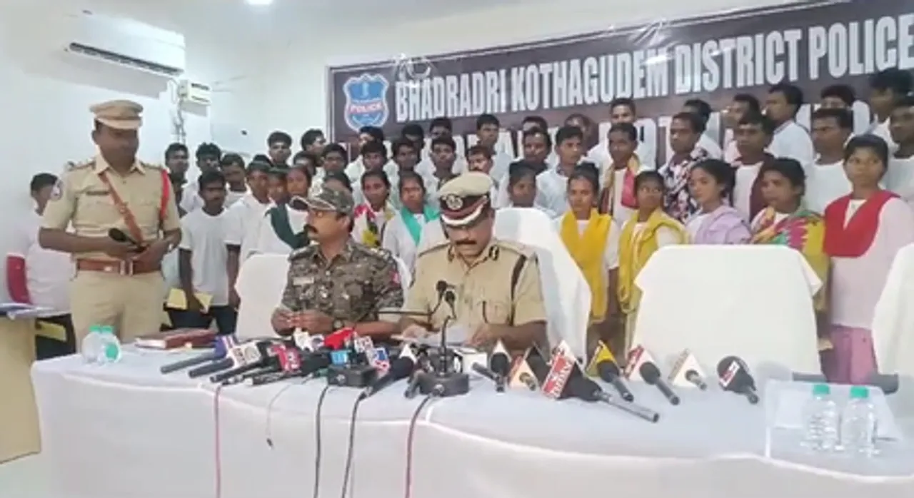  60 Maoists surrender before police in Telangana's Bhadradri Kothagudem
