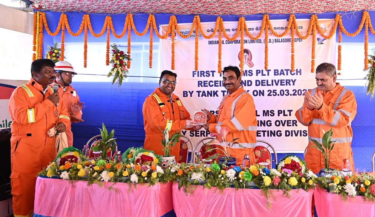  IndianOil marks historic milestone with first-ever Motor Spirit (MS) delivery at Balasore depot