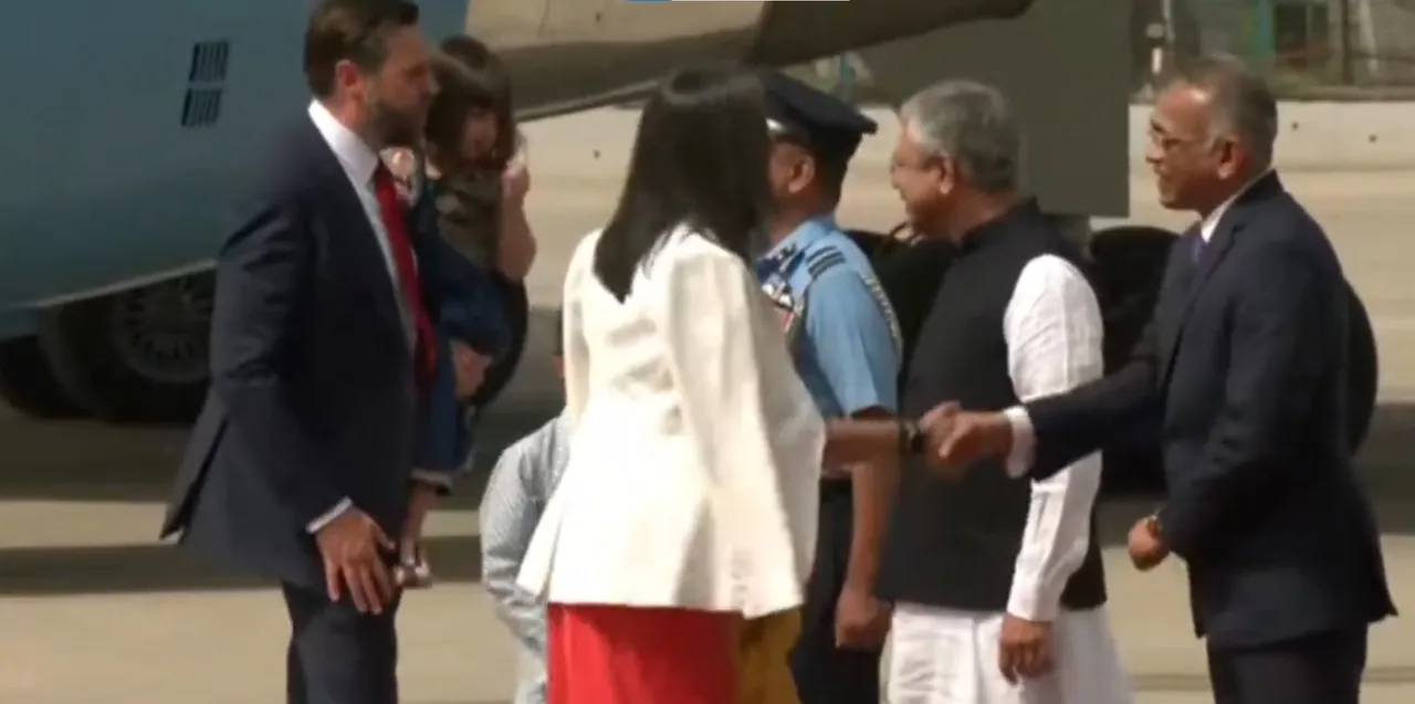  US Vice Prez JD Vance, family arrives in India for landmark visit