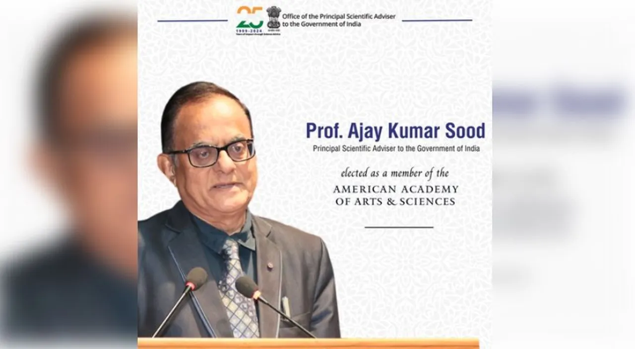  India’s Principal Scientific Advisor Ajay K. Sood elected to American Academy of Arts and Sciences