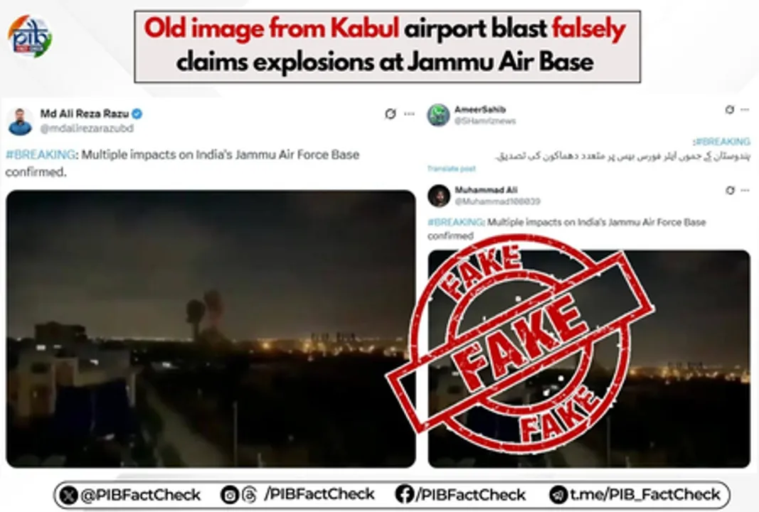  PIB Fact Check finds Kabul airport blast image used to claim explosion in Jammu