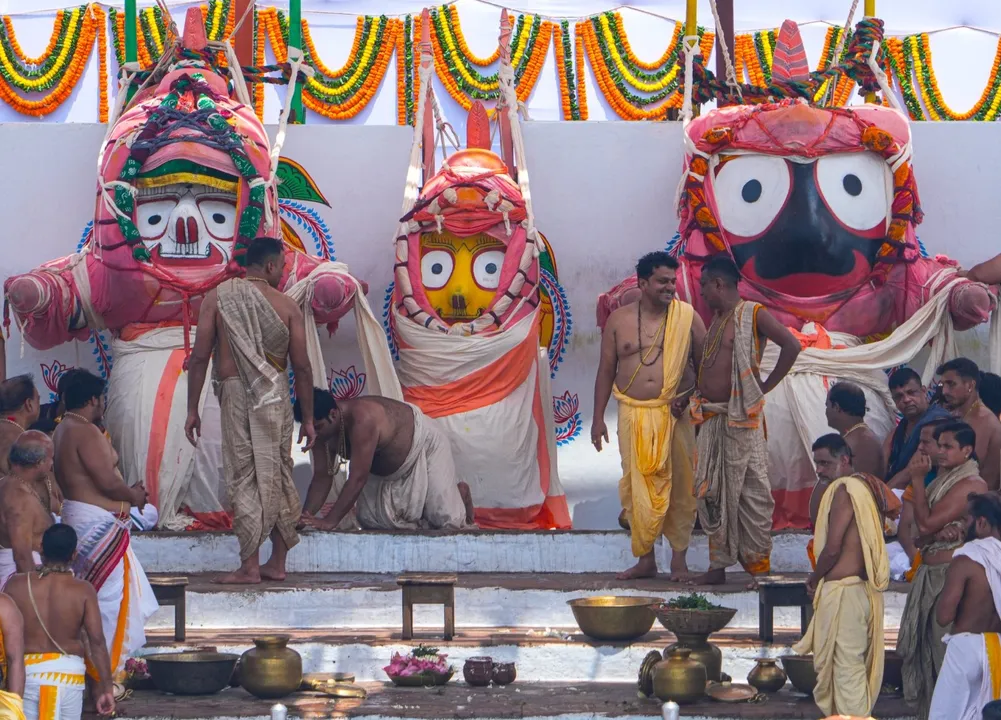  Snana Purnima: Holy bathing ritual of Lord Jagannath, His Siblings held in Puri