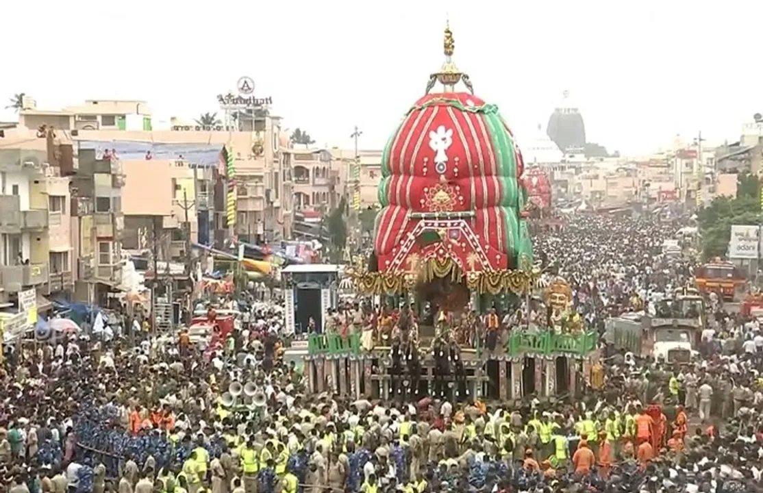  Ratha Jatra: Chariot pulling resumes amid sea of devotees in Puri
