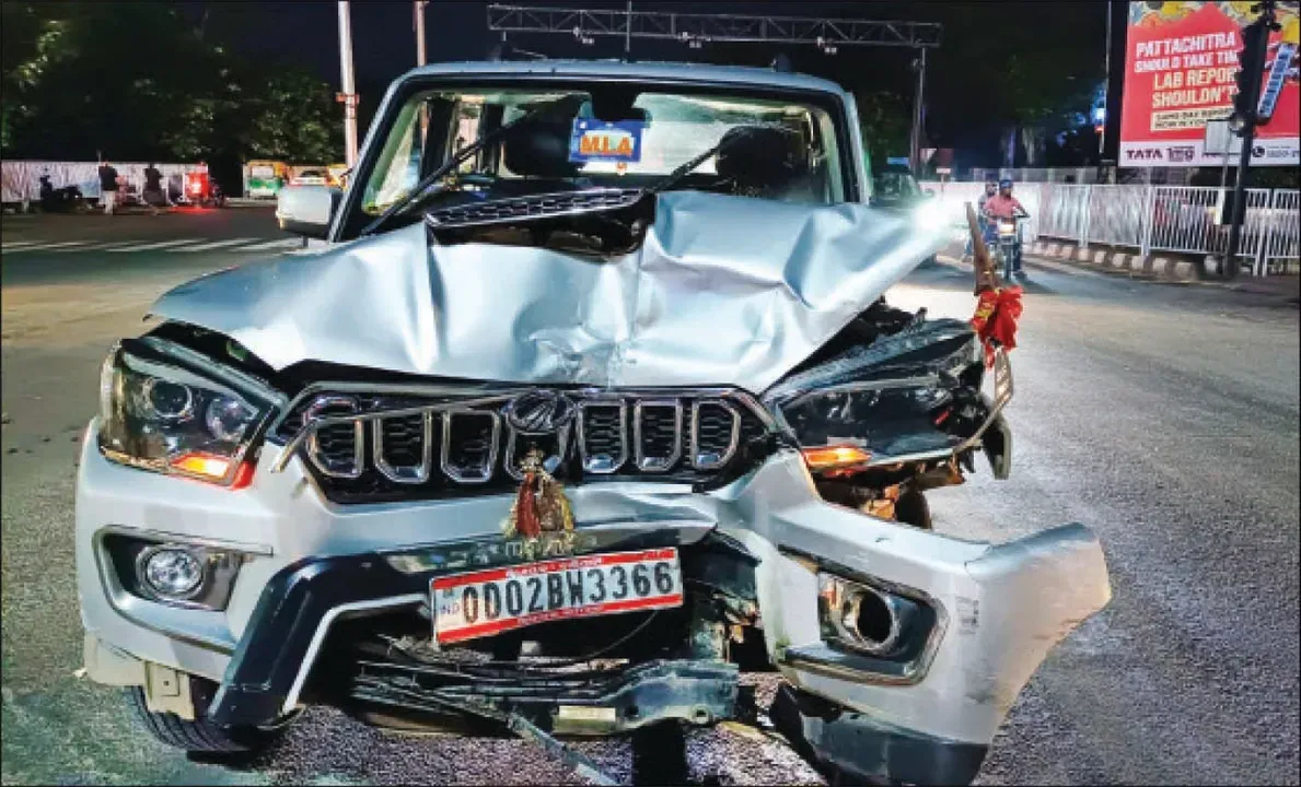  Baripada MLA's SUV meets with accident in Bhubaneswar; liquor, ganja allegedly found in vehicle