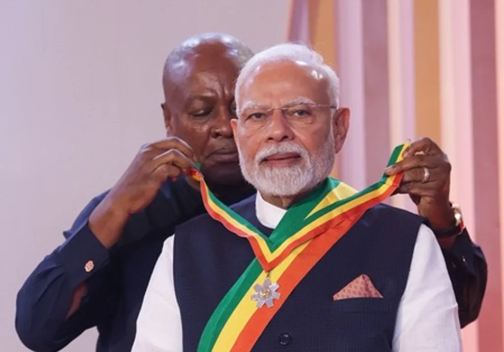  Prime Minister Modi conferred Ghana's highest national honour