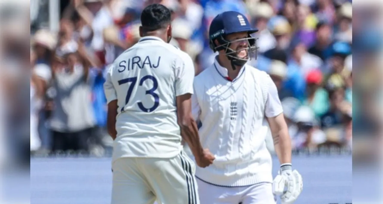  Siraj fined for aggressive celebration after dismissing Duckett