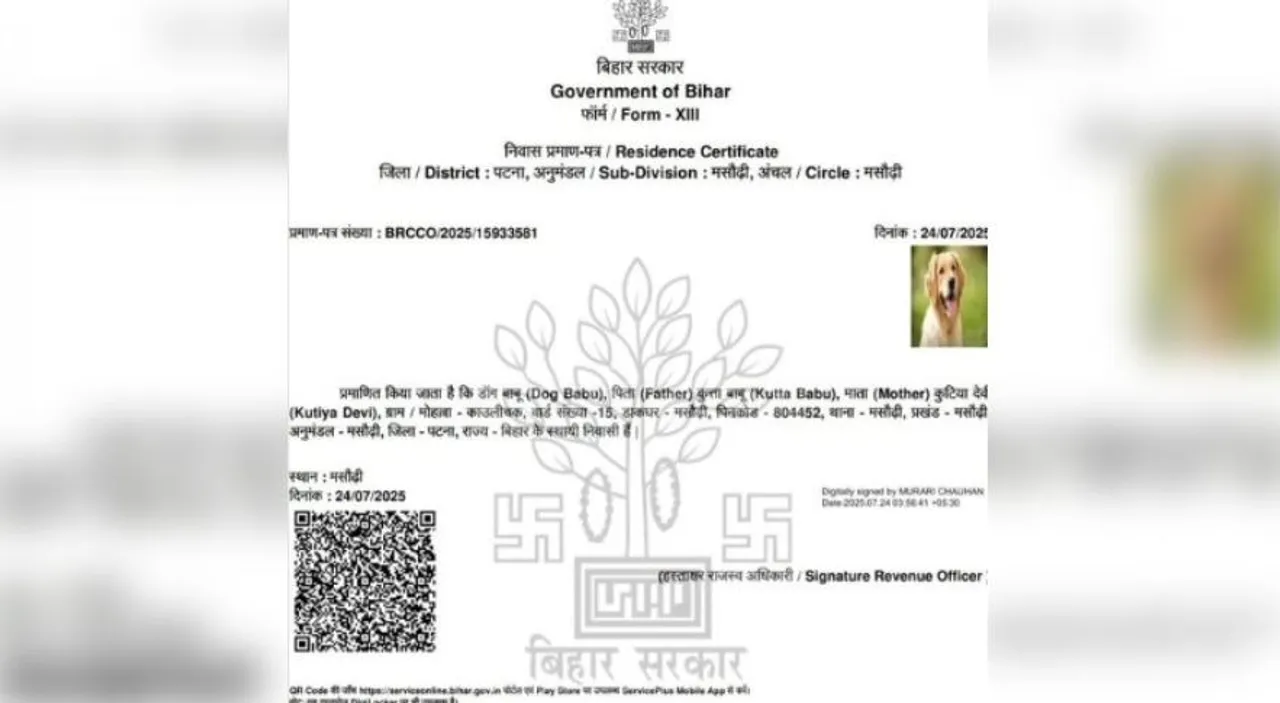  Patna blunder: Dog gets residence certificate, FIRs filed against officials