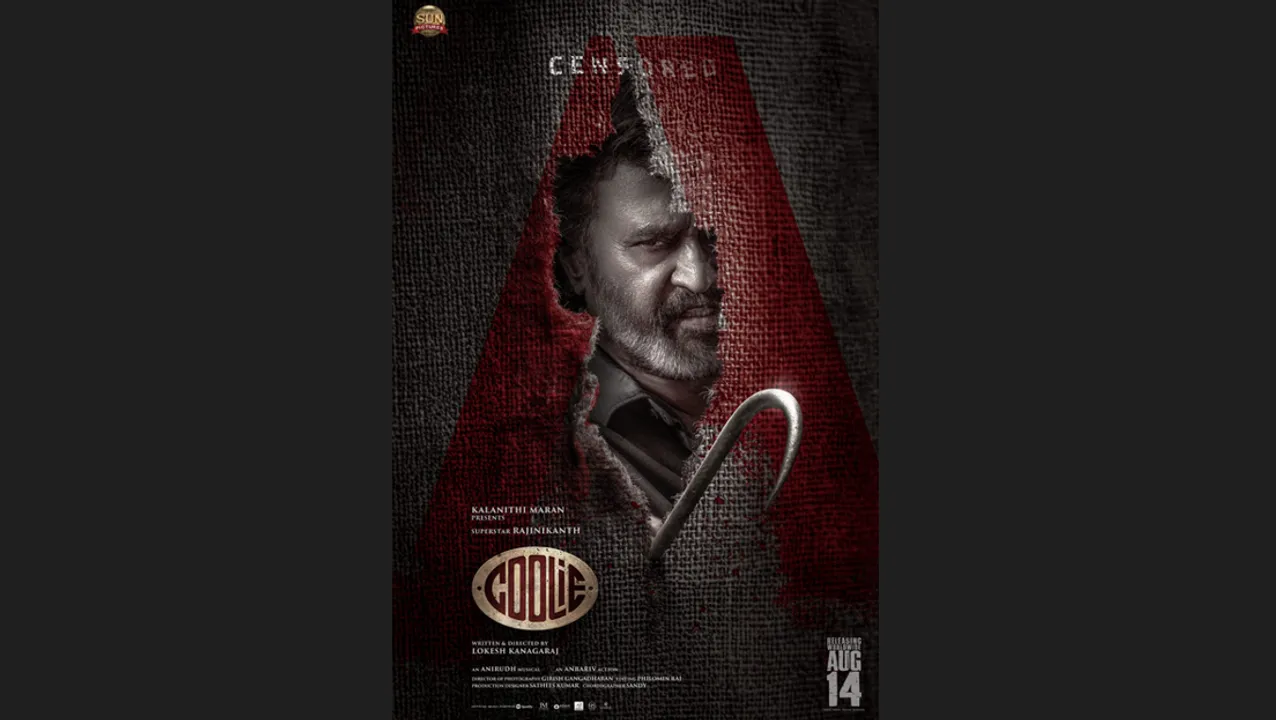  Censor Board clears Rajinikanth's 'Coolie' for release with an 'A' certificate