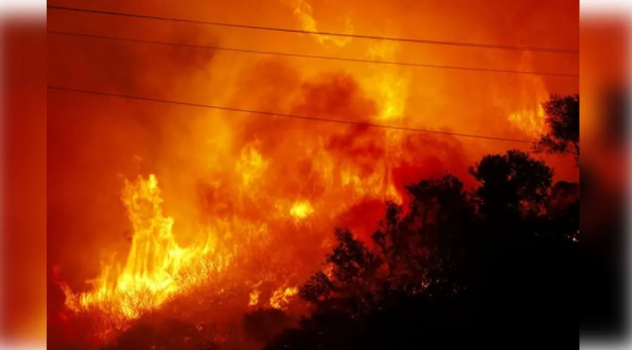  Wildfire rages through Grand Canyon National Park in the US