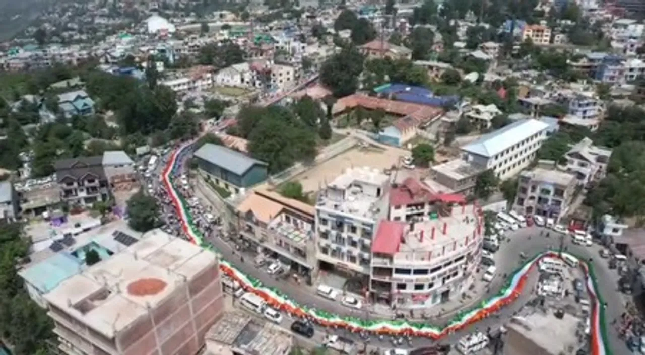  Historic 1508-metre long Tricolour at mega Tiranga Rally in J&K's Doda