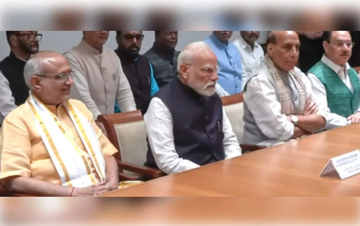  NDA nominee CP Radhakrishnan files nomination for VP election, PM Modi accompanies him