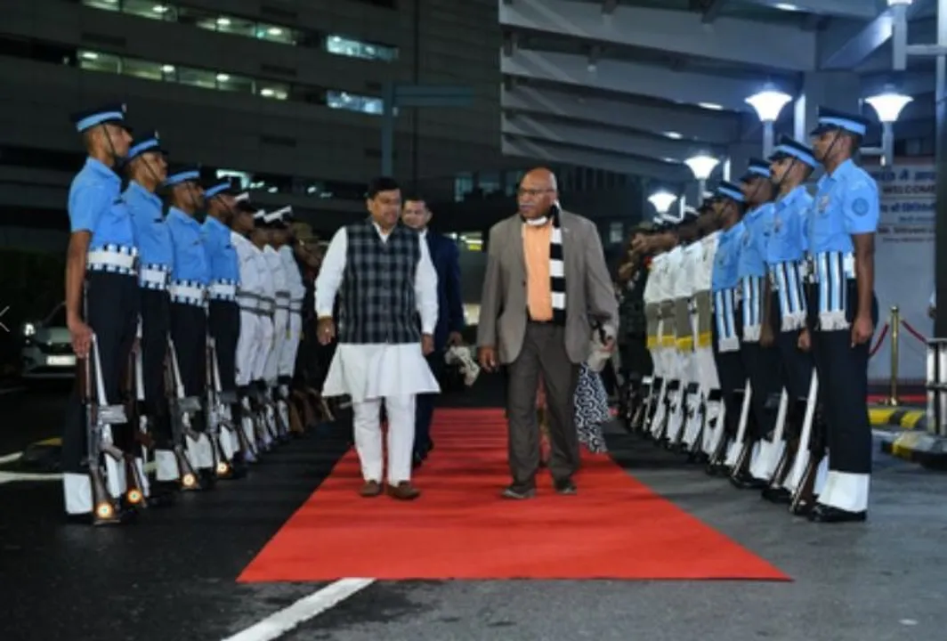  Fijian Prime Minister Sitiveni Rabuka arrives in New Delhi for first official visit