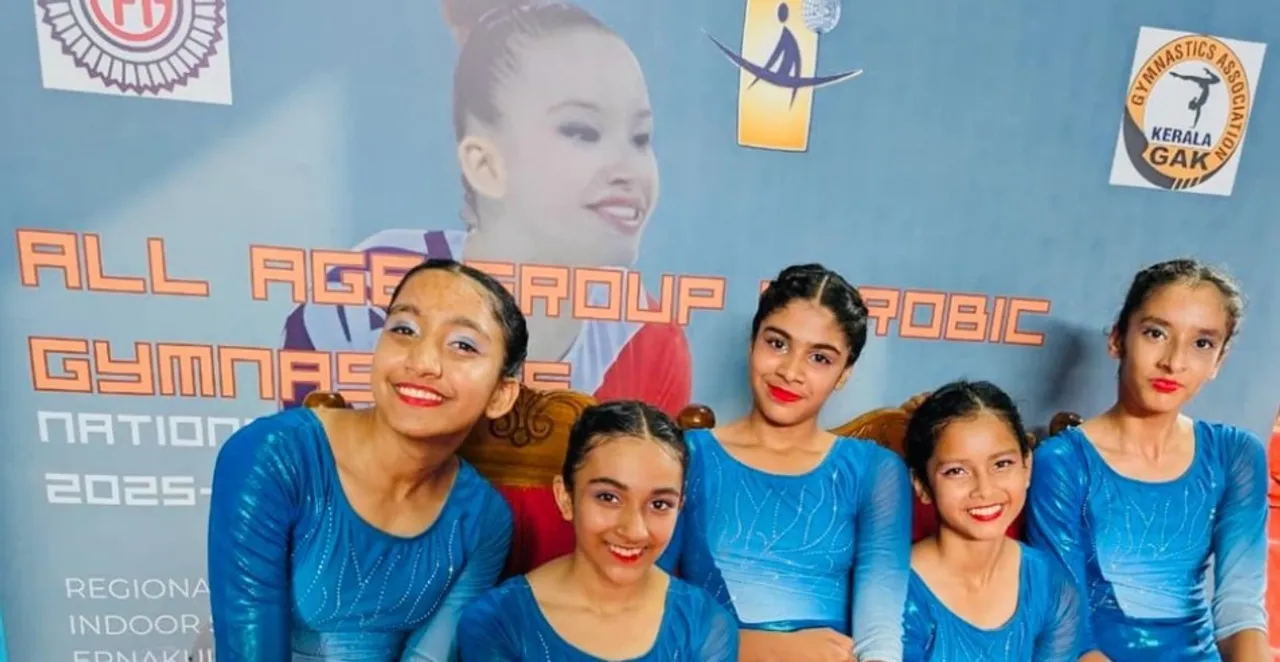  Two NRO girls shine in State and National Gymnastics Aerobics Competitions