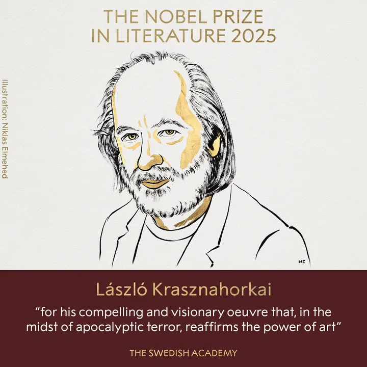  Hungarian Author László Krasznahorkai wins 2025 Nobel Prize in Literature