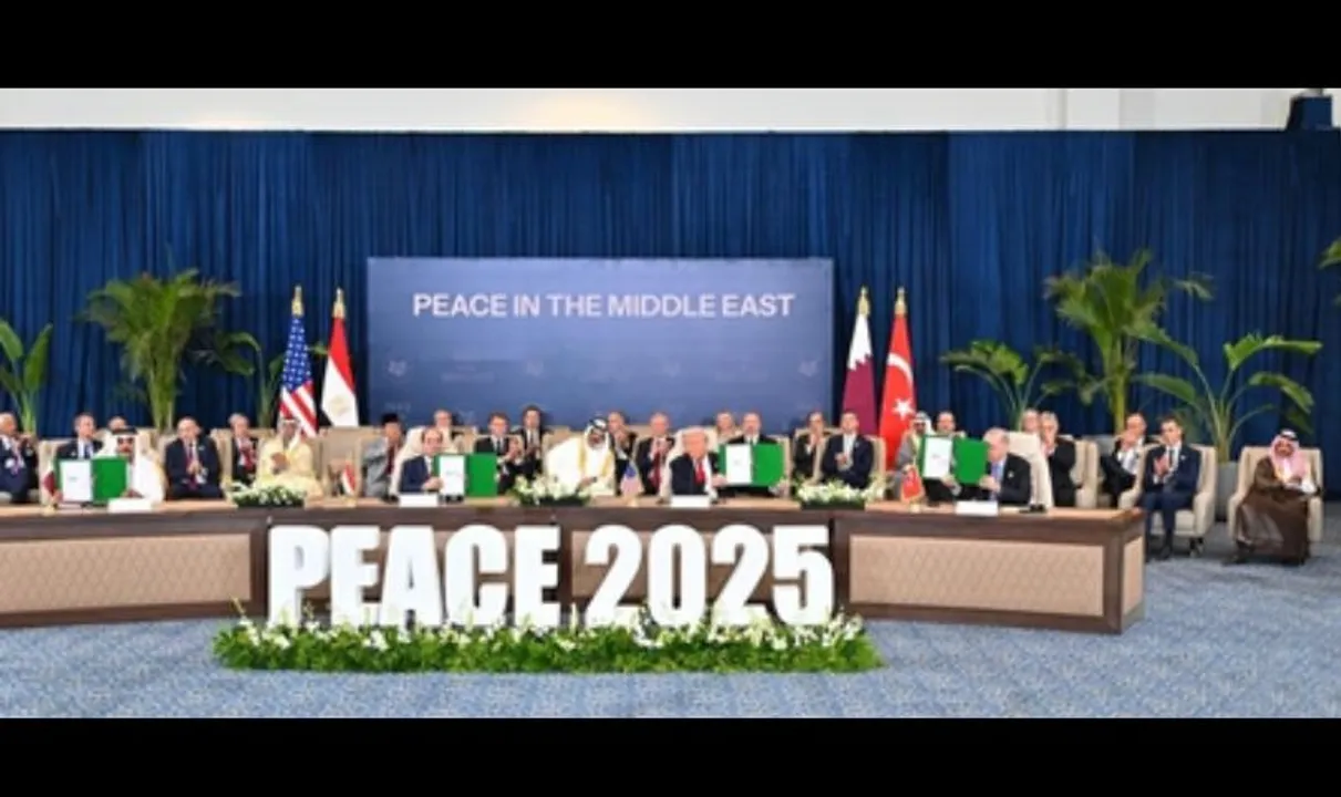  Document to support Gaza ceasefire deal signed at summit in Egypt's Sharm el-Sheikh
