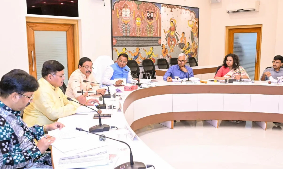  Chief Minister Mohan Charan Majhi chaired the Cabinet meeting in Bhubaneswar.  