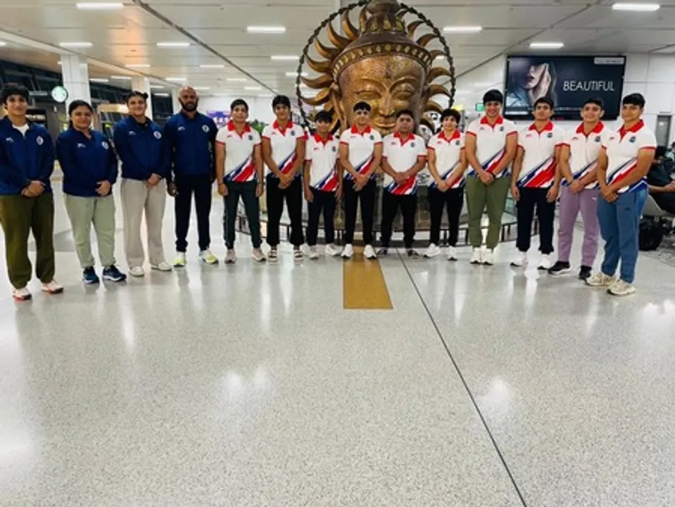  The Indian team at the U-23 Senior World Wrestling Championship at Novi Sad 