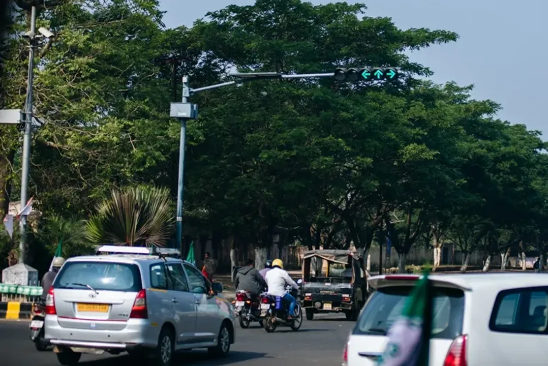  A traffic junction in Bhubaneswar 