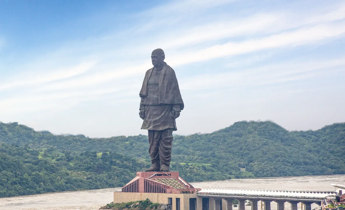  Statue of Sardar Vallabhbhai Patel, the first home minister of independent India. Photograph: (Gujarat tourism) 